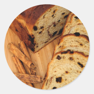 Adesivo Redondo Raisin Bread E Cinnamon