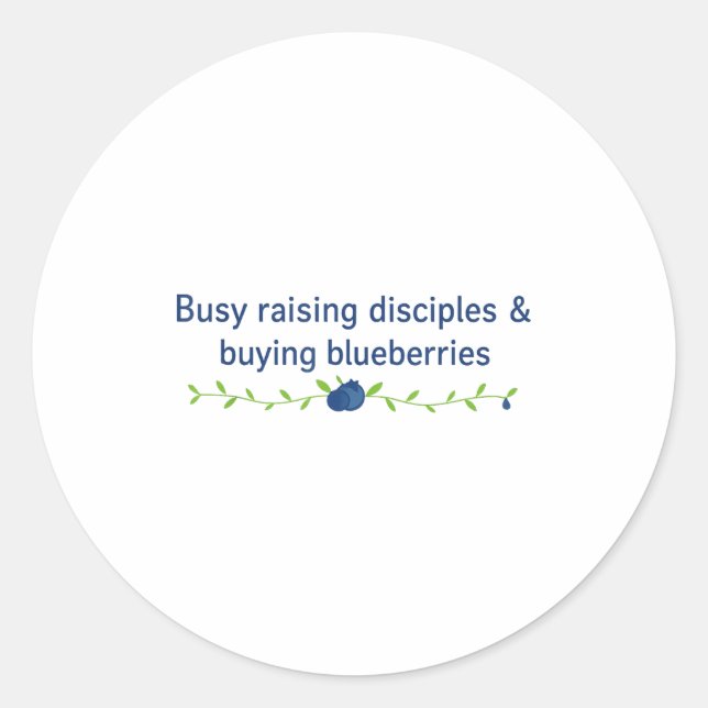 Adesivo Redondo Raising Disciples, Christian Faith And Bible Verse (Frente)