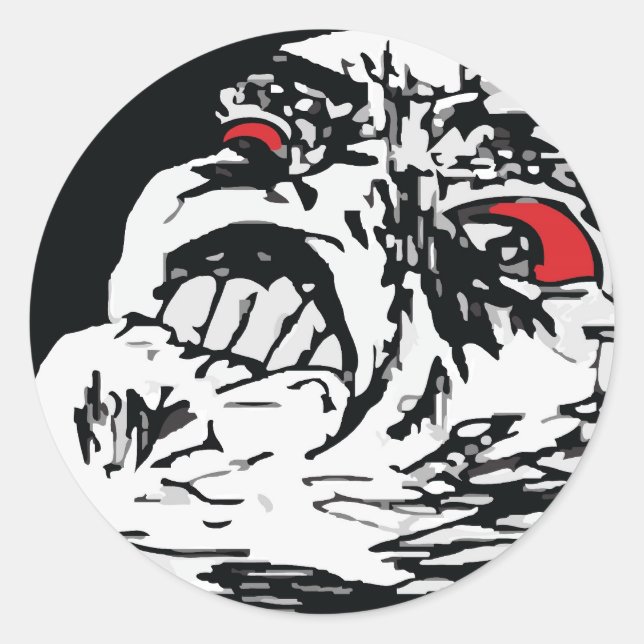 Adesivo Redondo Raiva mega (Frente)