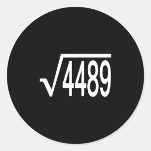 Adesivo Redondo Raiz Quadrada 4489 Gíria Professor de Matemática S
