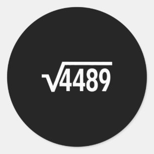 Adesivo Redondo Raiz Quadrada 4489 Professor de Matemática Diverti
