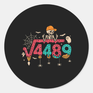 Adesivo Redondo Raiz Quadrada 4489 Professor de Matemática Engraça