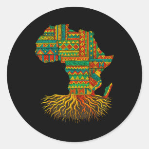 Adesivo Redondo Raízes africanas mapeiam Melanina no dia 11 de jun