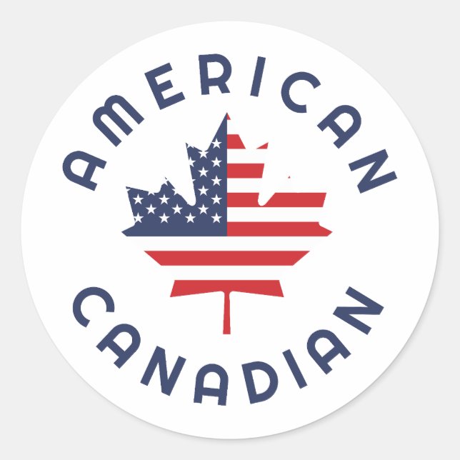 Adesivo Redondo Raízes Americanas do Canadá