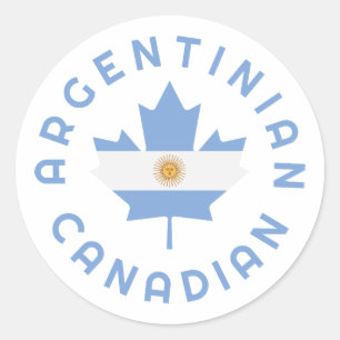 Adesivo Redondo Raízes argentinas canadenses