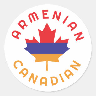 Adesivo Redondo Raízes armênias canadenses