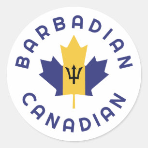 Adesivo Redondo Raízes Barbadianas do Canadá