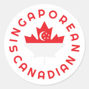 Adesivo Redondo Raízes cingapurianas canadenses