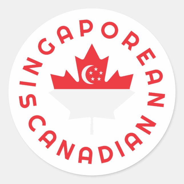 Adesivo Redondo Raízes cingapurianas canadenses (Frente)