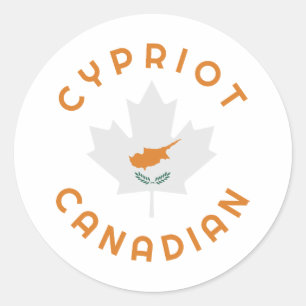 Adesivo Redondo Raízes cipriotas canadianas