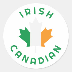 Adesivo Redondo Raízes da Irlanda do Canadá