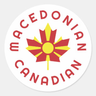 Adesivo Redondo Raízes da Macedônia canadense