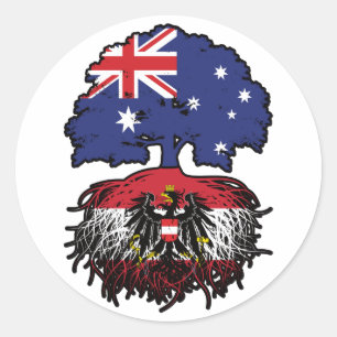 Adesivo Redondo Raízes de Árvore Austraustríacas Austrália