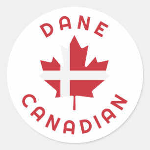 Adesivo Redondo Raízes de Dane Canadense