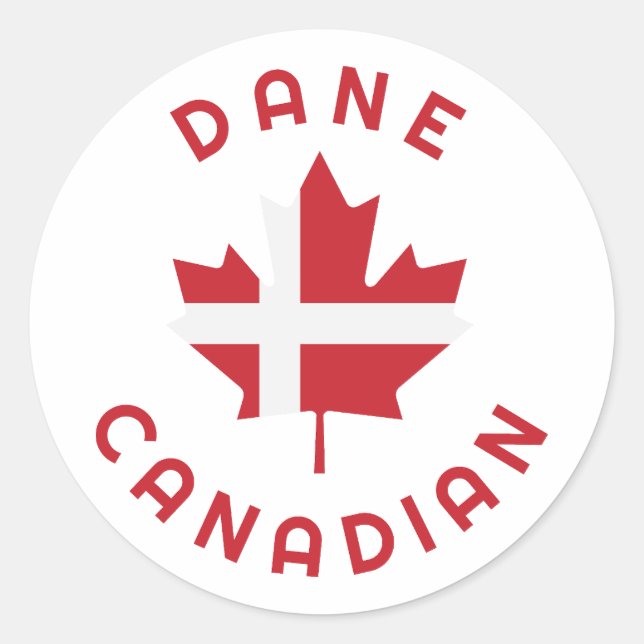 Adesivo Redondo Raízes de Dane Canadense (Frente)
