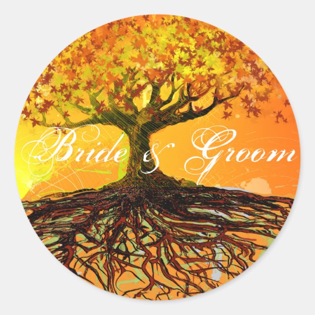 Adesivo Redondo Raízes do Amor (Frente)