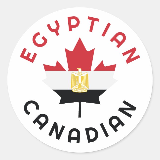 Adesivo Redondo Raízes Egípcias Canadenses (Frente)