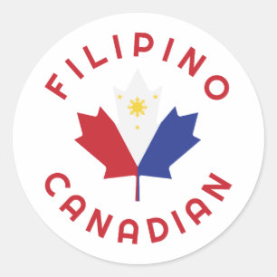 Adesivo Redondo Raízes filipinas canadenses