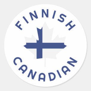 Adesivo Redondo Raízes finlandesas canadianas
