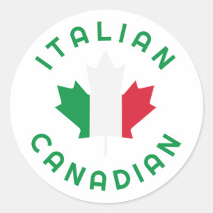 Adesivo Redondo Raízes italianas canadenses