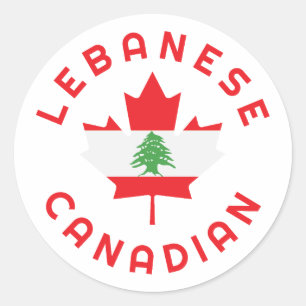 Adesivo Redondo Raízes libanesas canadenses