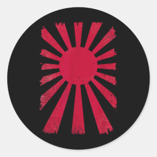 Adesivo Redondo Raízes Nacionais Imperiais do Japão Homens Mulhere