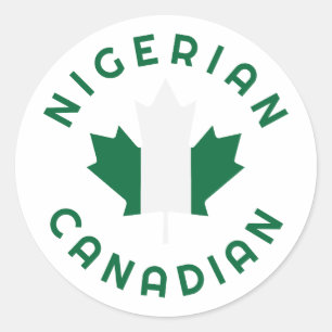 Adesivo Redondo Raízes nigerianas canadenses