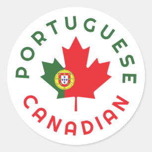 Adesivo Redondo Raízes portuguesas canadianas