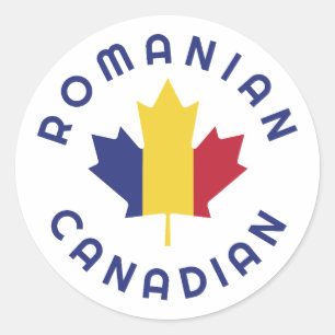 Adesivo Redondo Raízes romenas canadenses
