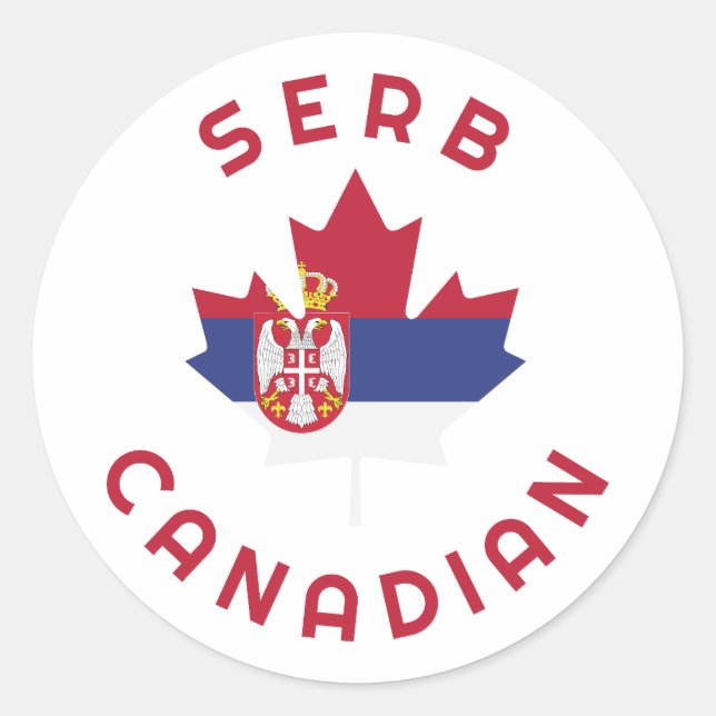 Adesivo Redondo Raízes sérvias canadenses (Frente)