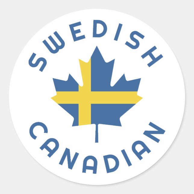 Adesivo Redondo Raízes Suecas Canadenses (Frente)