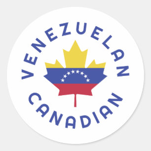 Adesivo Redondo Raízes venezuelanas canadenses