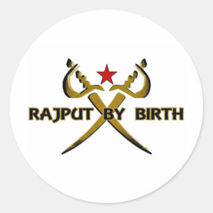 Adesivo Redondo Rajput by Birth Red Star