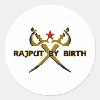 Adesivo Redondo Rajput by Birth Red Star