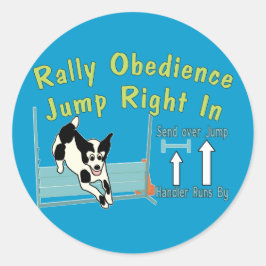 Adesivo Redondo Rally Obedience Jump In