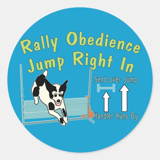 Adesivo Redondo Rally Obedience Jump In (Frente)