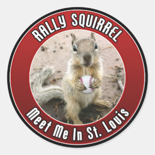 Adesivo Redondo Rally Squirrel - Louis, Missouri