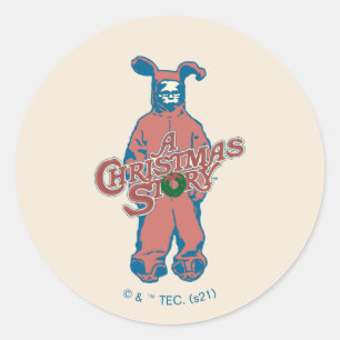 Adesivo Redondo Ralphie   Pesadelos Rosa