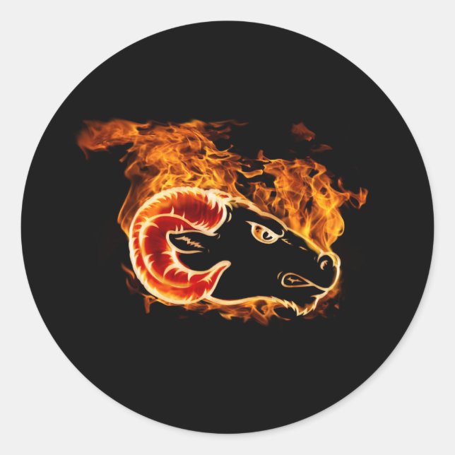 Adesivo Redondo Ram Stickers (Frente)