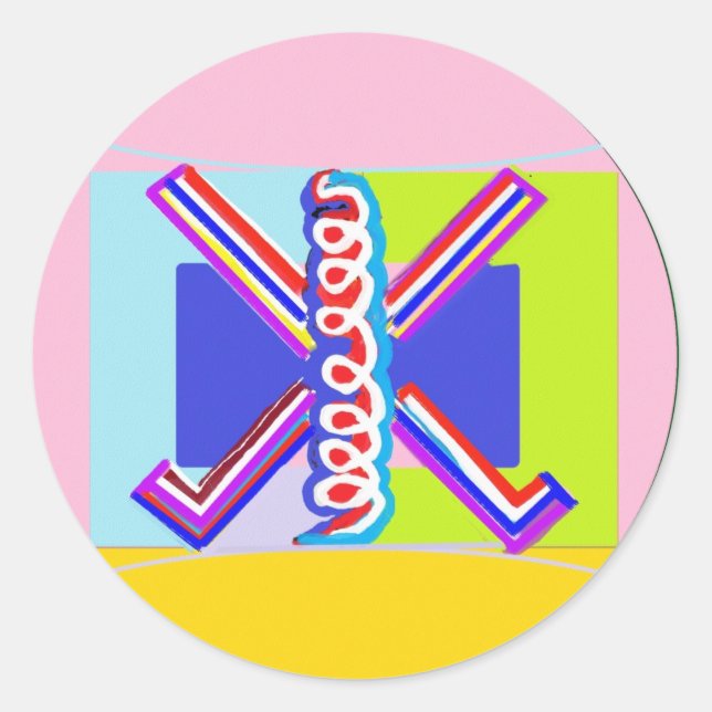 Adesivo Redondo RAMA - Símbolo cura de Karuna REIKI (Frente)