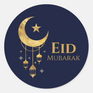 Adesivo Redondo Ramadã Kareem - Eid Mubarak - Feliz Eid