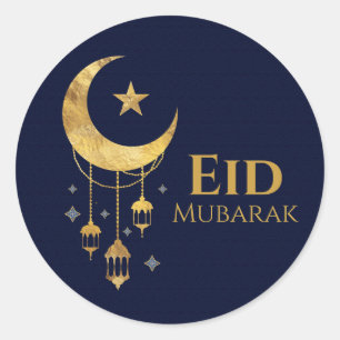 Adesivo Redondo Ramadã Kareem - Eid Mubarak - Feliz Eid