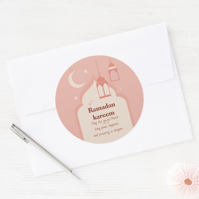 Adesivo Redondo Ramadan Kareem (Envelope)
