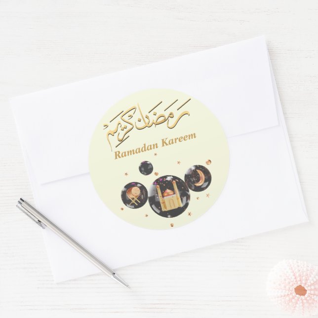 Adesivo Redondo Ramadan Kareem (Envelope)