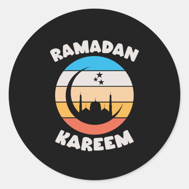 Adesivo Redondo ramadan kareem (Frente)