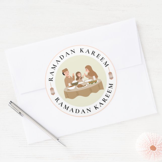 Adesivo Redondo Ramadan Kareem Sticker Por Dar (Envelope)