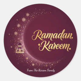 Adesivo Redondo Ramadan Kareem theme gift Sticker for celebration