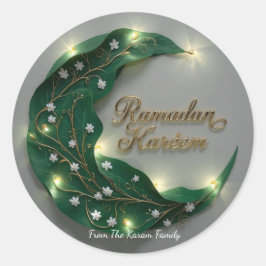Adesivo Redondo Ramadan Kareem theme gift Sticker for celebration
