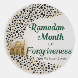 Adesivo Redondo Ramadan Kareem theme gift Sticker for celebration