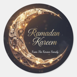 Adesivo Redondo Ramadan Kareem theme gift Sticker for celebration